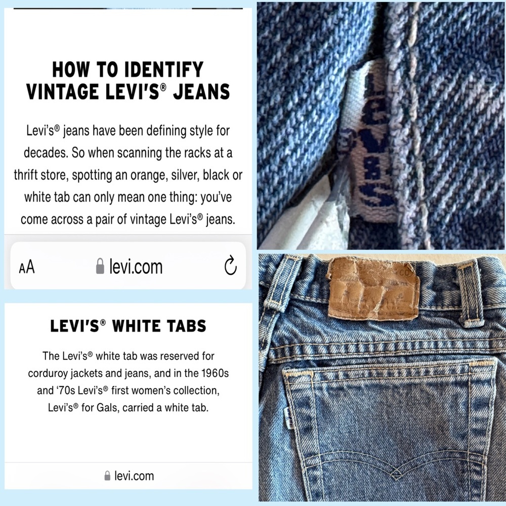 1987 Levi’s 902 White Tab Jeans High-Rise Tapered Leg (~W24 L29) - Picture 15 of 17